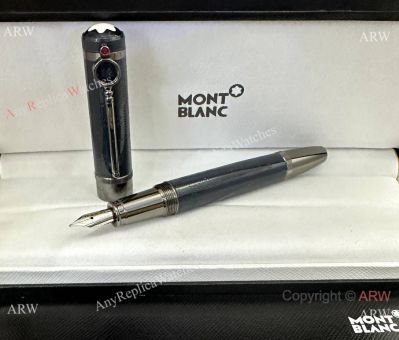 NEW! Montblanc Writers Edition Fountain Sir Arthur Conan Doyle Blue Pen Black-coated Clip